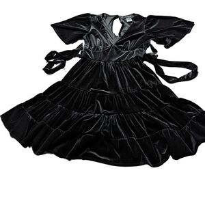 B Darlin Velvet Black dress size 5/6